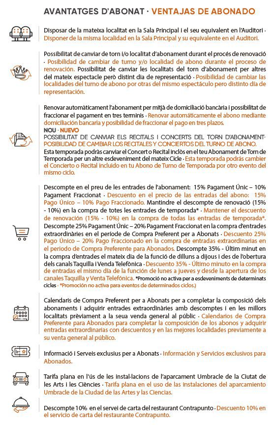 ventajas abonados